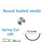 Ace chirurgicale 1/2 Spring Eye, atraumatice, LUXSUTURES, 12 buc/set