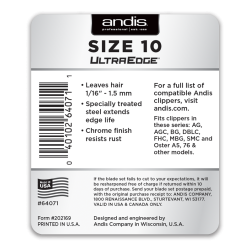 Cutit ANDIS, 1.5 mm, Size 10 Cutit ANDIS, 1.5 mm, Size 10