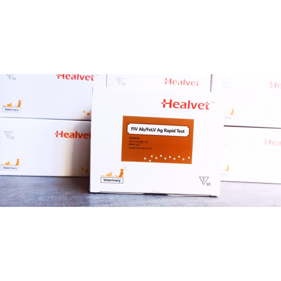 Kit 10 teste pentru detectarea anticorpilor virusului imunodeficientei feline(FIV) si a antigenului Virusului Leucemiei Feline (FeLV) Kit 10 teste pentru detectarea anticorpilor virusului imunodeficientei feline(FIV) si a antigenului Virusului Leucemiei Feline (FeLV)
