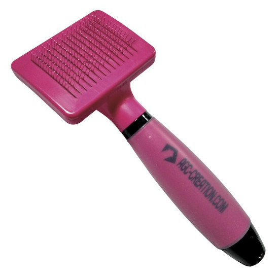 Perie slicker pentru animale cu buton de autocuratare, P011