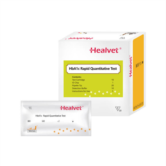 Test rapid HbA1C pentru analizor imunofluorescență veterinară Healvet