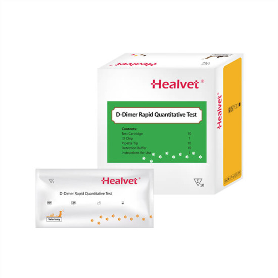 Test rapid Q D-Dimer pentru analizor imunofluorescență veterinară Healvet